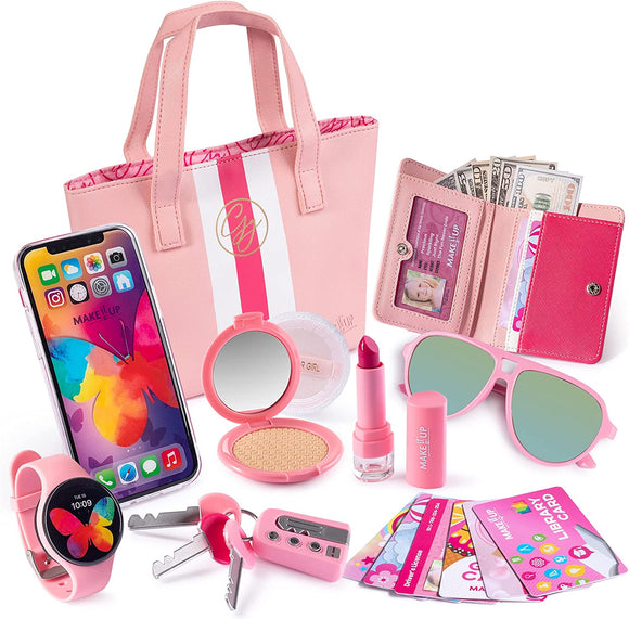 Amazon.com: Officygnet Play Purse Toy for Girls 1 2 3 Years Old, Toddler  Purse Girl Toys with Pretend Makeup Kit, Princess Pretend Play Toys for  Little Girls, Birthday for Toddler Girls Age